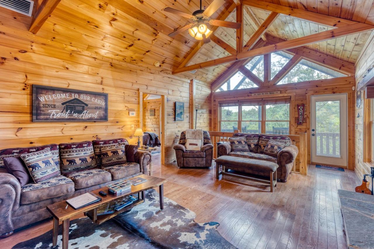 Trout N' About Your Blue Ridge Mountains Retreat, Hot Tub + Game Room! Ellijay Eksteriør billede