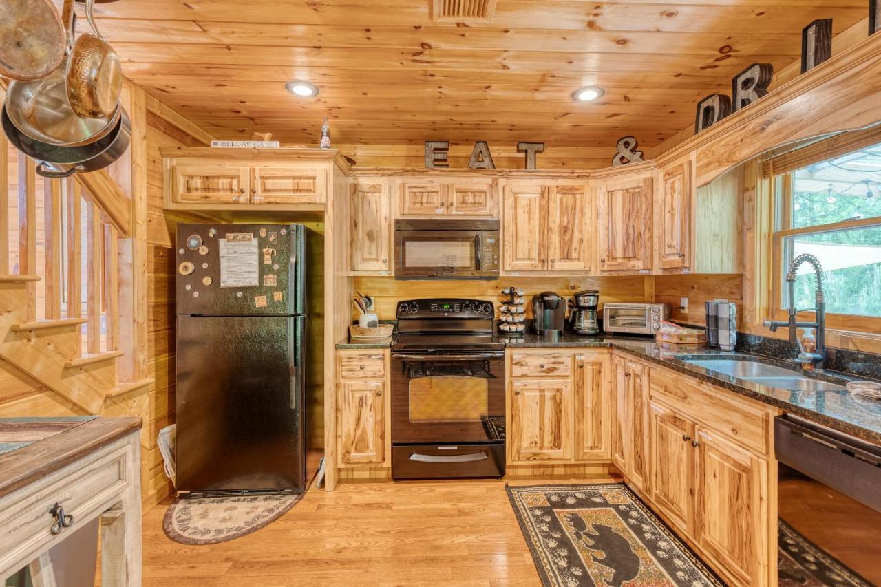 Trout N' About Your Blue Ridge Mountains Retreat, Hot Tub + Game Room! Ellijay Eksteriør billede